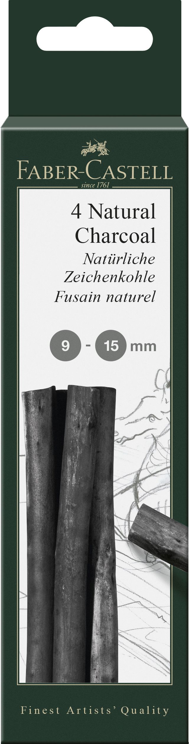 Set 4 bucati carbune - Natural Charcoal | Faber-Castell