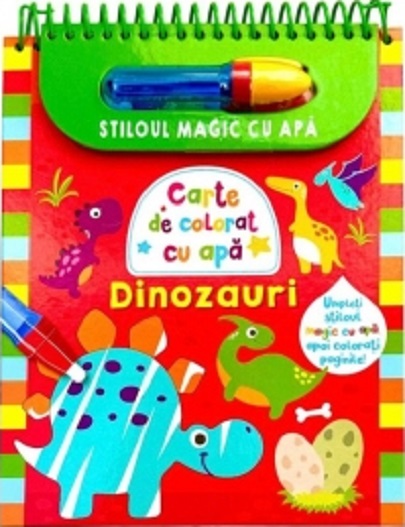 Carte de colorat cu apa - Dinozauri