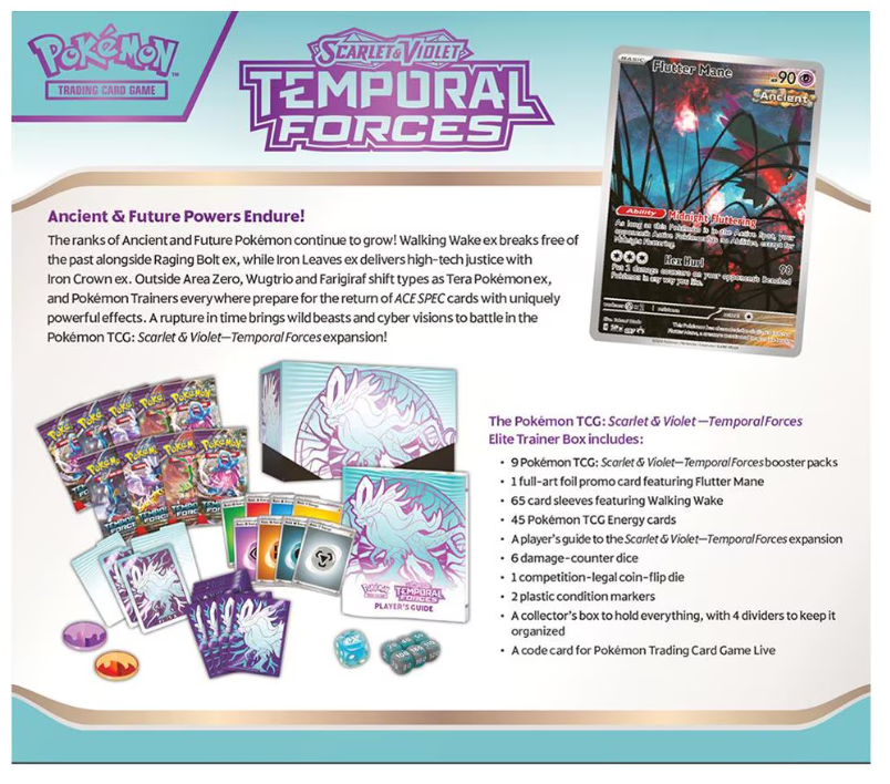 Pokemon TCG - Scarlet & Violet: Temporal Forces Elite Trainer Box - Doua modele | The Pokemon Company - 7 | YEO