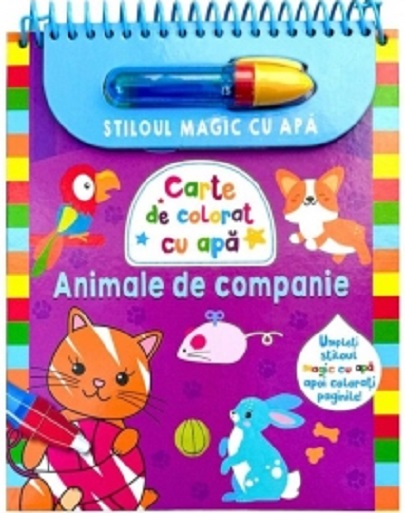 Carte de colorat cu apa - Animale de companie