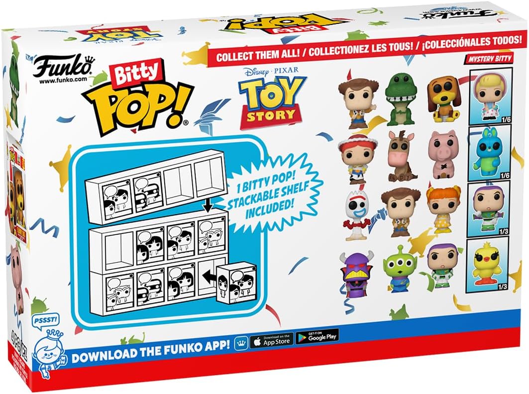 Set 4 figurine - Pop! Bitty - Disney Toy Story: Emperpr Zurg, Alien, Buzz Lightyear and a Surprise Mystery Mini Figure | Funko