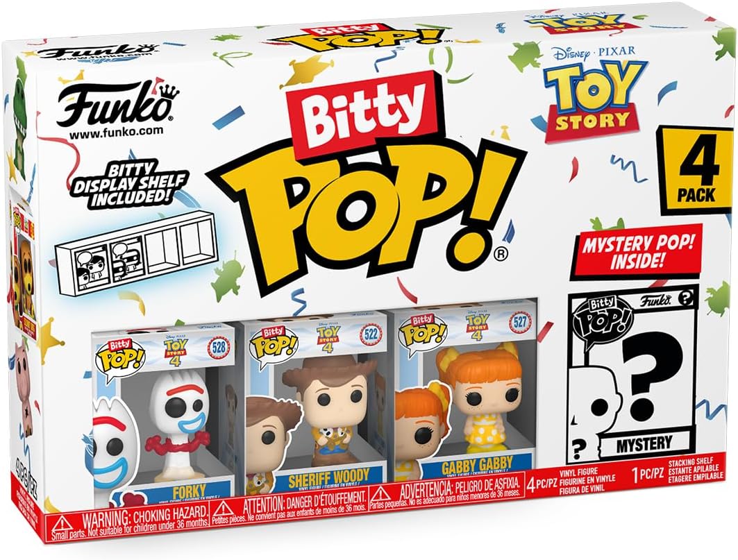 Set 4 figurine - Pop! Bitty - Disney Toy Story: Forky, Woody, Gabby Gabby and a Surprise Mystery Mini Figure | Funko - 3 | YEO