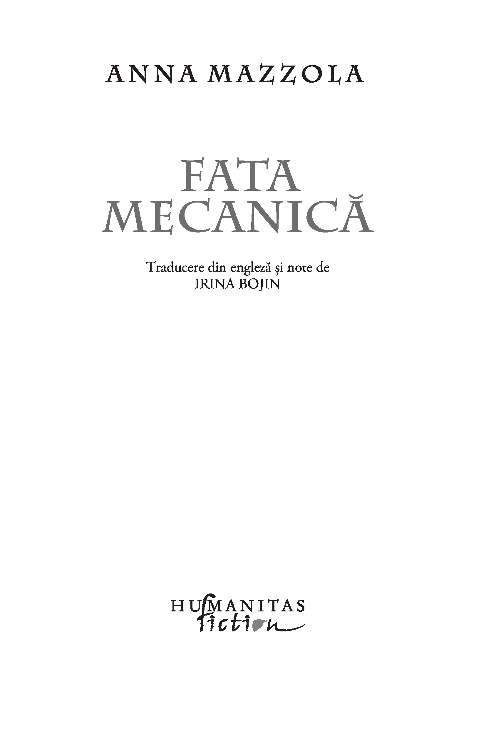 Fata mecanica | Anna Mazzola - 1 | YEO