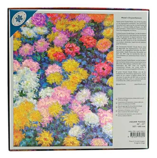 Puzzle 1000 piese - Monet’s Chrysanthemums | Paperblanks