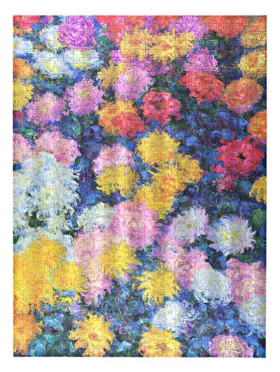 Puzzle 1000 piese - Monet’s Chrysanthemums | Paperblanks - 1