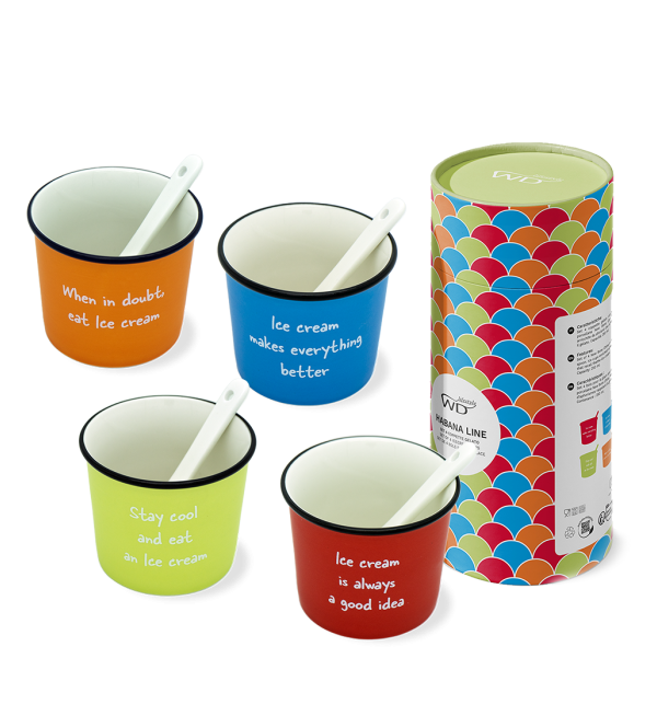 Set 4 cani pentru inghetata - Ice Cream Cups, 250ml