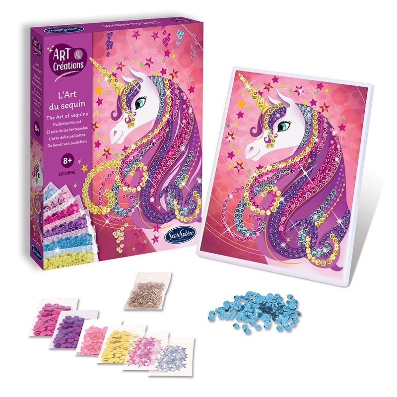 Set creativ cu paiete - Unicorn | Sentosphere