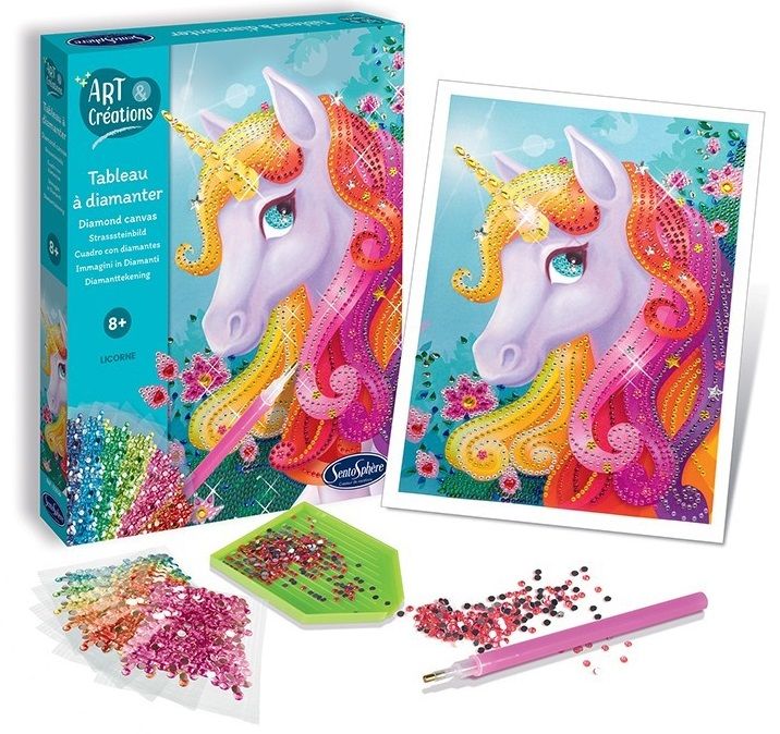 Set creativ cu diamante - Unicorn