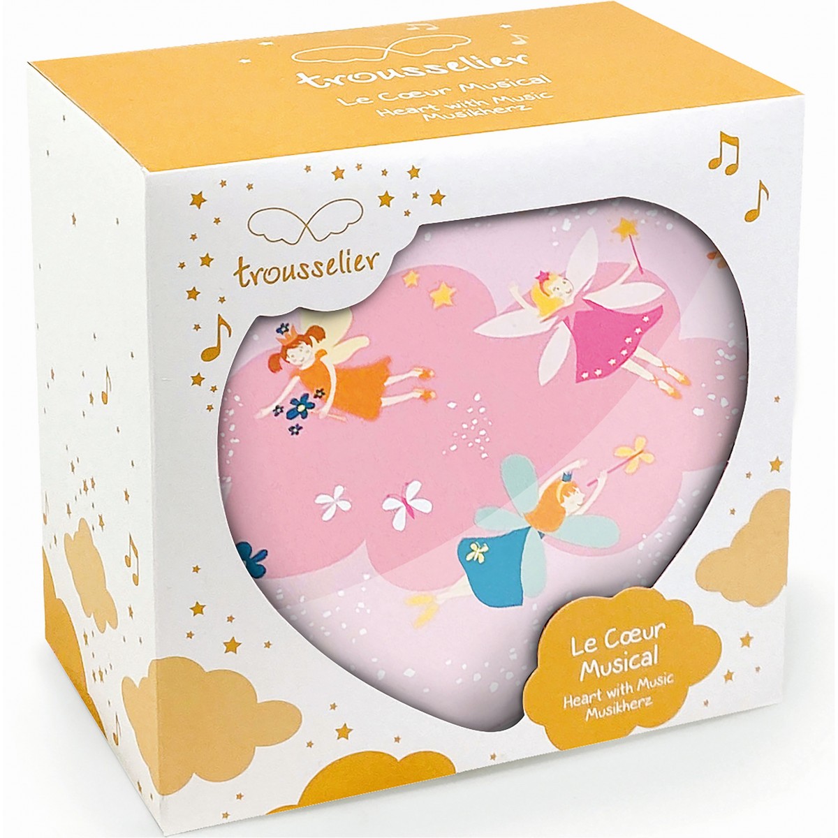 Cutie muzicala - Large Heart with Music Princess - Pink | Trousselier - 2 | YEO