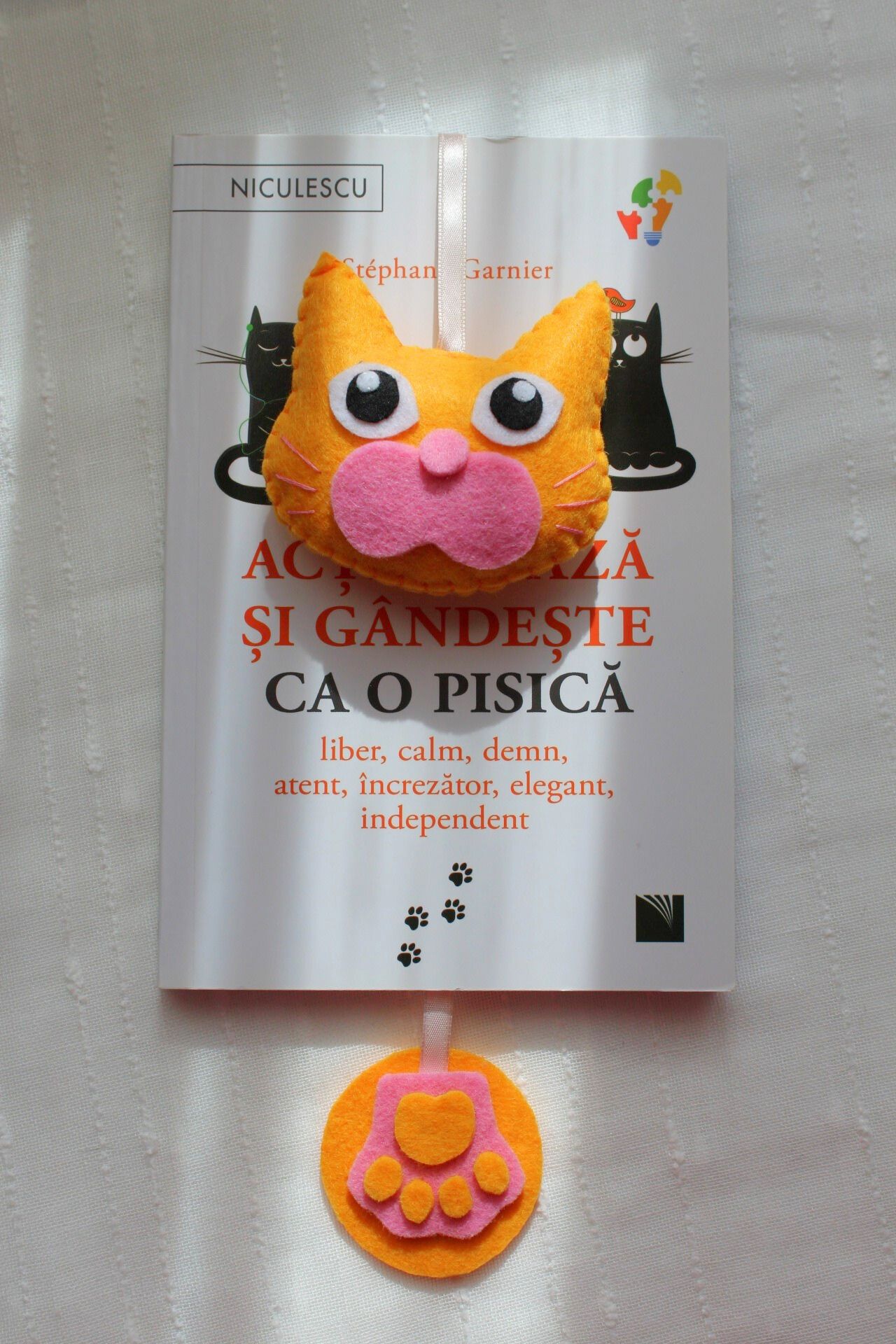 Semn de carte - Pisica portocalie - Dovleac | Ana Crafts - 4 | YEO