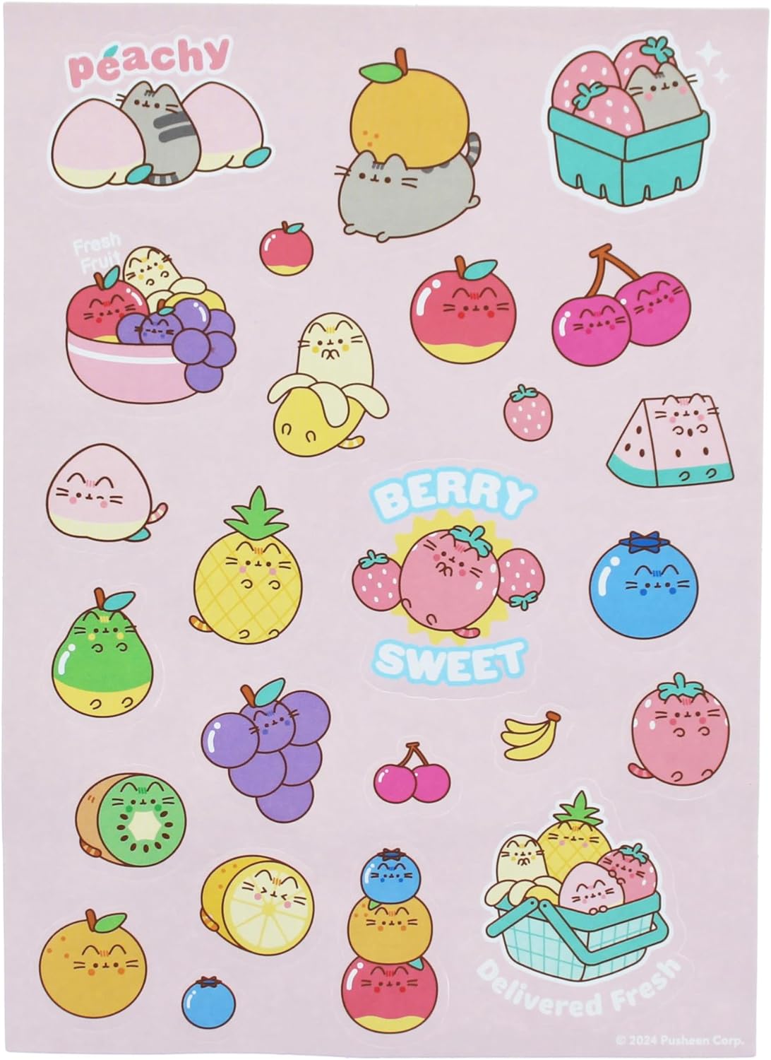 Set 25 stickere parfumate - Pusheen - Fruits