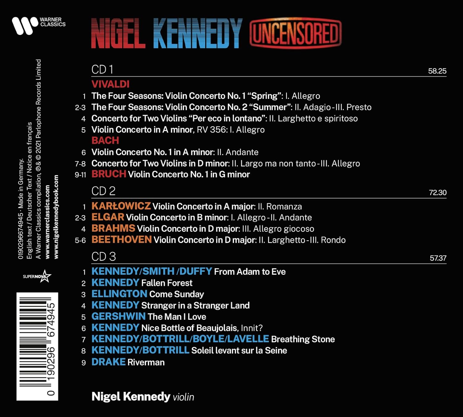 Uncensored | Nigel Kennedy