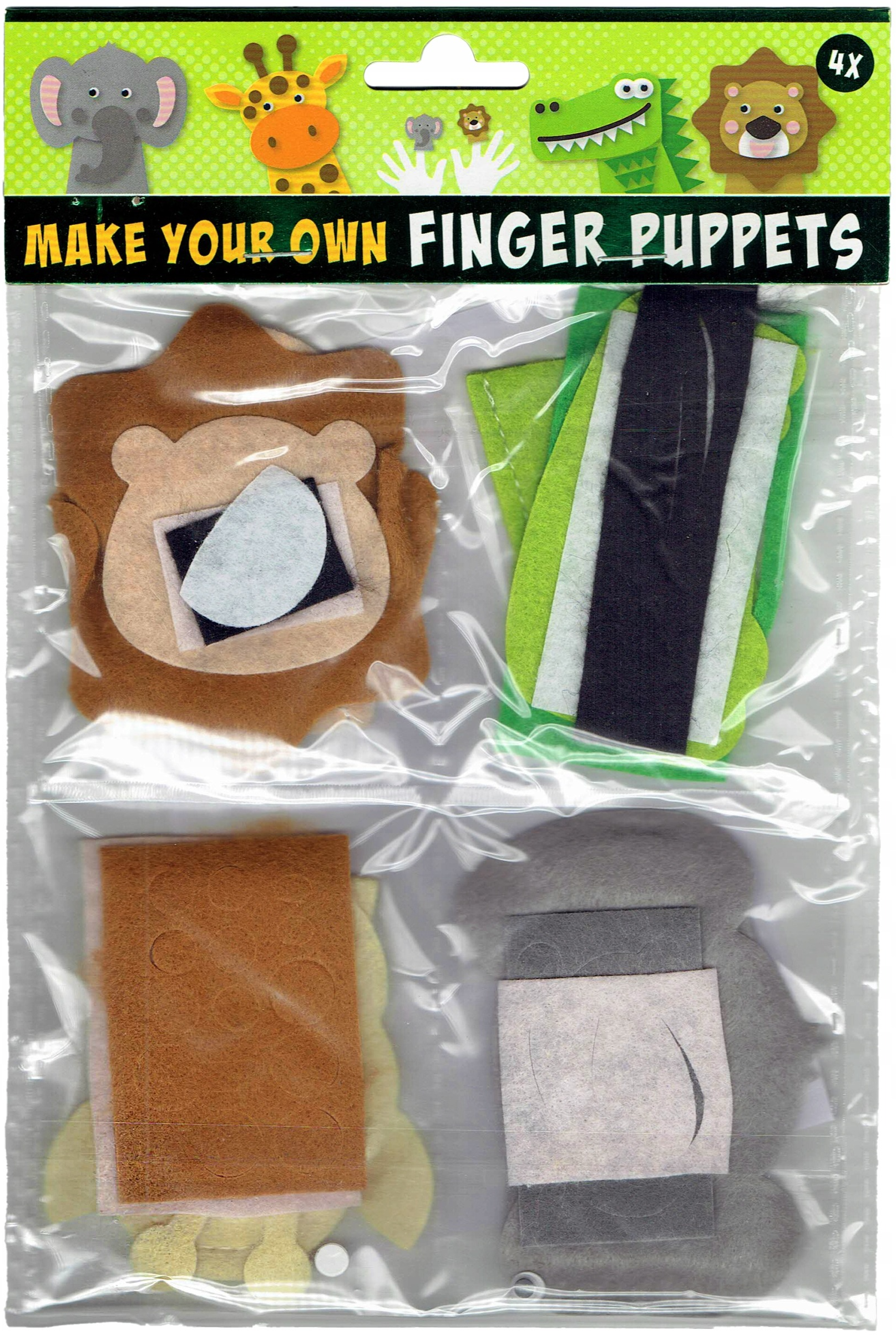 Marioneta pentru degete - Set creativ 4 animalute safari | Wins Holland - imagine 2