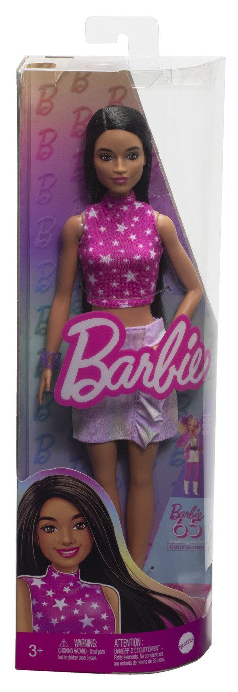 Papusa - Barbie Fashionista - Bruneta cu top cu stelute | Mattel - 6 | YEO