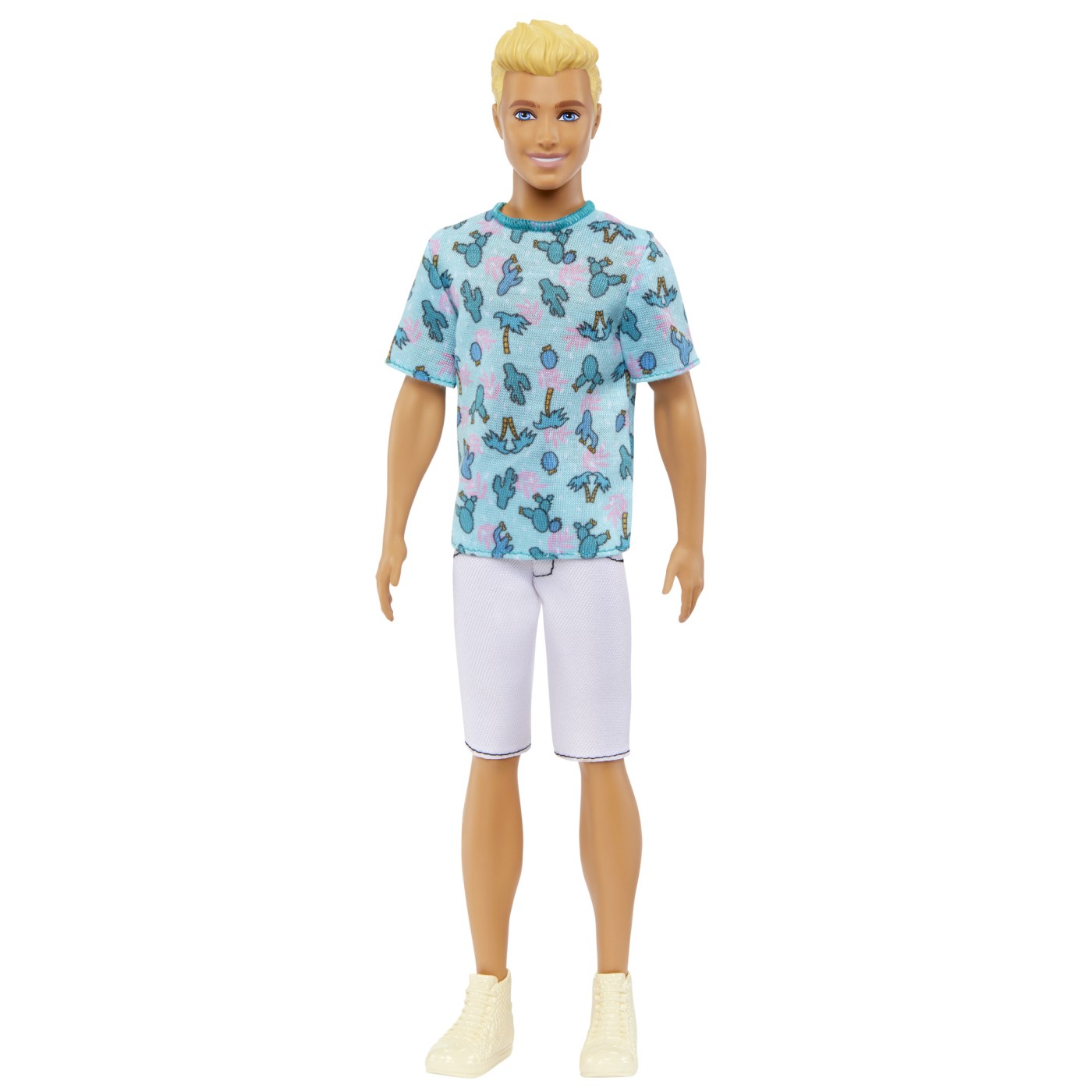 Pausa - Barbie Fashionistas - Baiat blond cu tricou cu imprimeu cactusi | Mattel