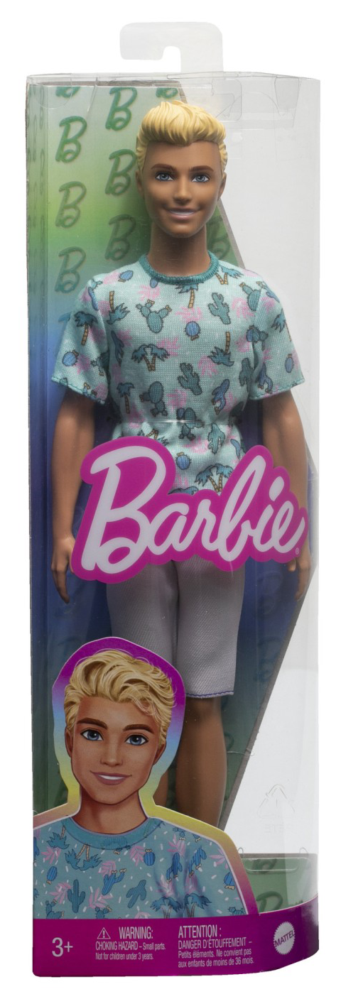 Pausa - Barbie Fashionistas - Baiat blond cu tricou cu imprimeu cactusi | Mattel - 3 | YEO