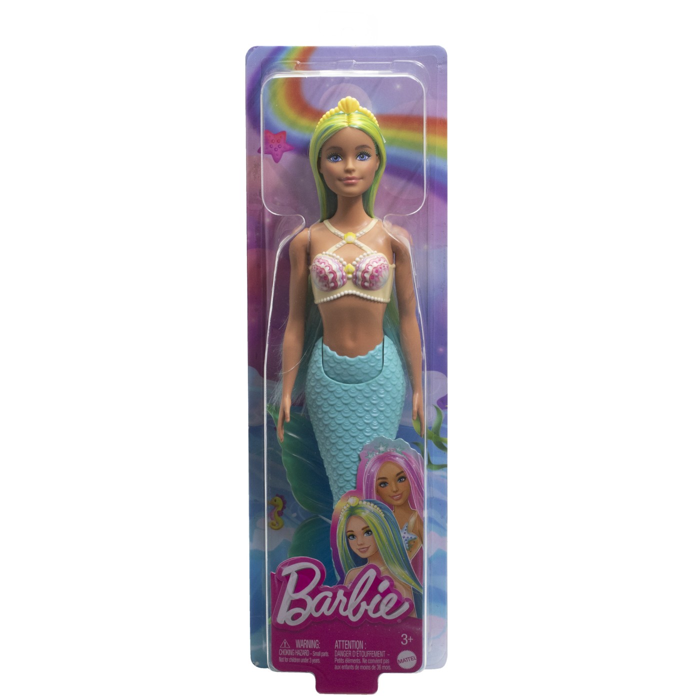 Papusa - Barbie Dreamtopia - Sirena Cu Corest Galben Si Coada Portocalie | Mattel