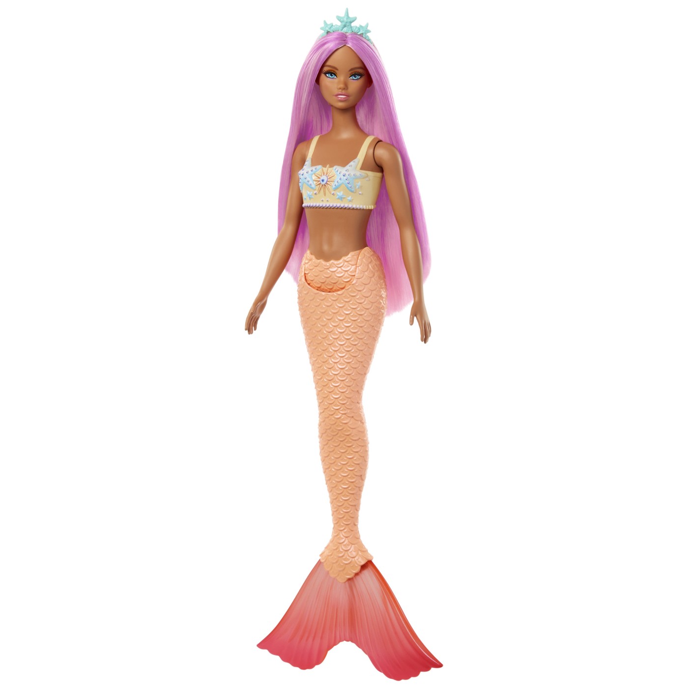 Papusa - Barbie Dreamtopia - Sirena cu parul roz si coada portocalie | Mattel