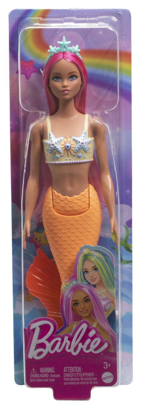 Papusa - Barbie Dreamtopia - Sirena cu parul roz si coada portocalie | Mattel - 3 | YEO