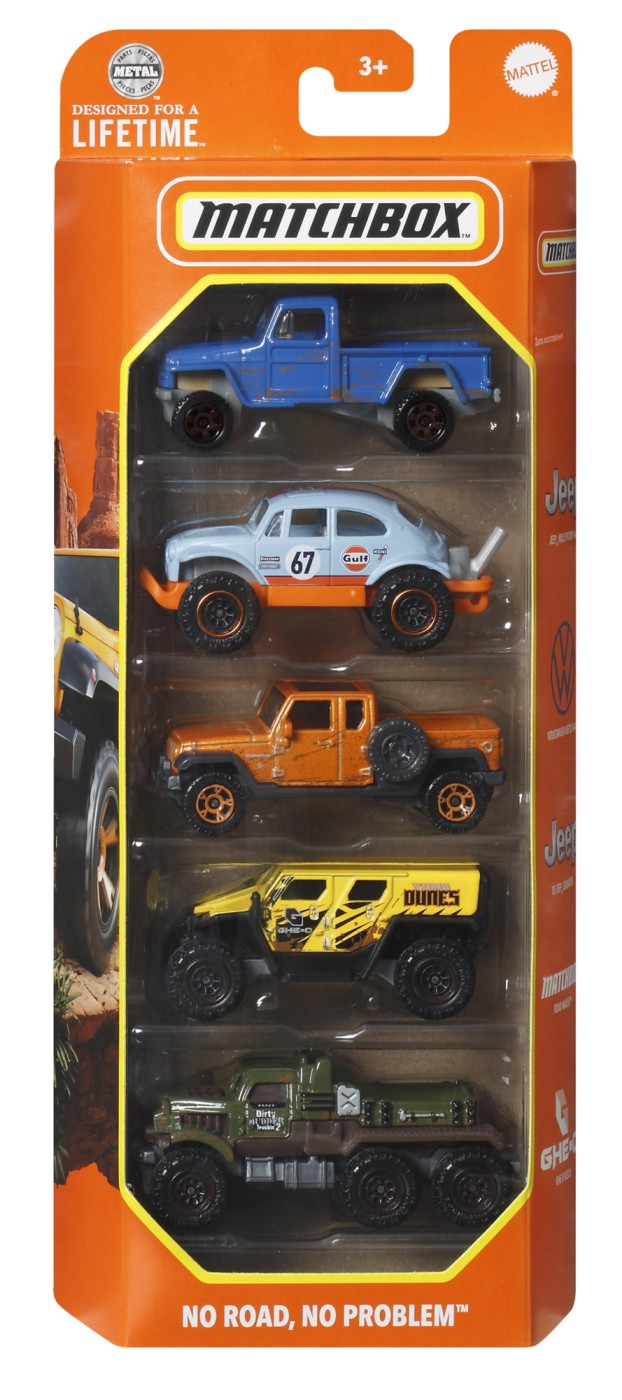 Set 5 masini - Matchbox - MBX No Road No Problem | Mattel - 6 | YEO