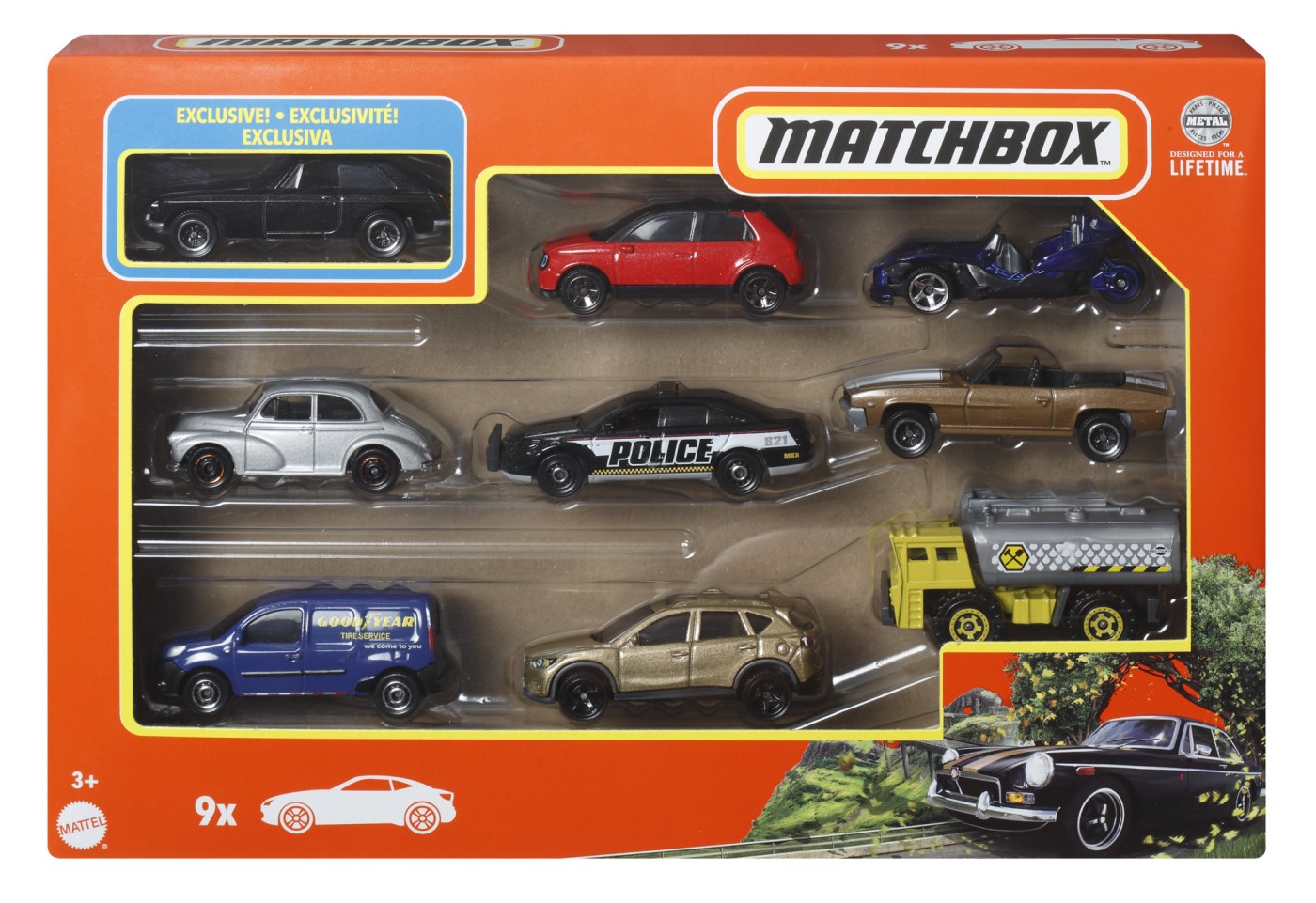 Set 9 masini - Matchbox - MGB GT Coupe 1971 | Mattel - 8 | YEO