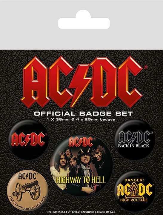 Set 5 insigne - AC/DC