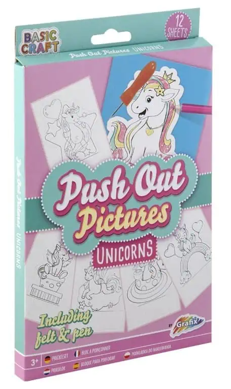 Set creativ - Push Out Pictures - Unicorns | Grafix