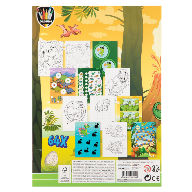 Set creativ - Colouring & Activity - Dinosaur