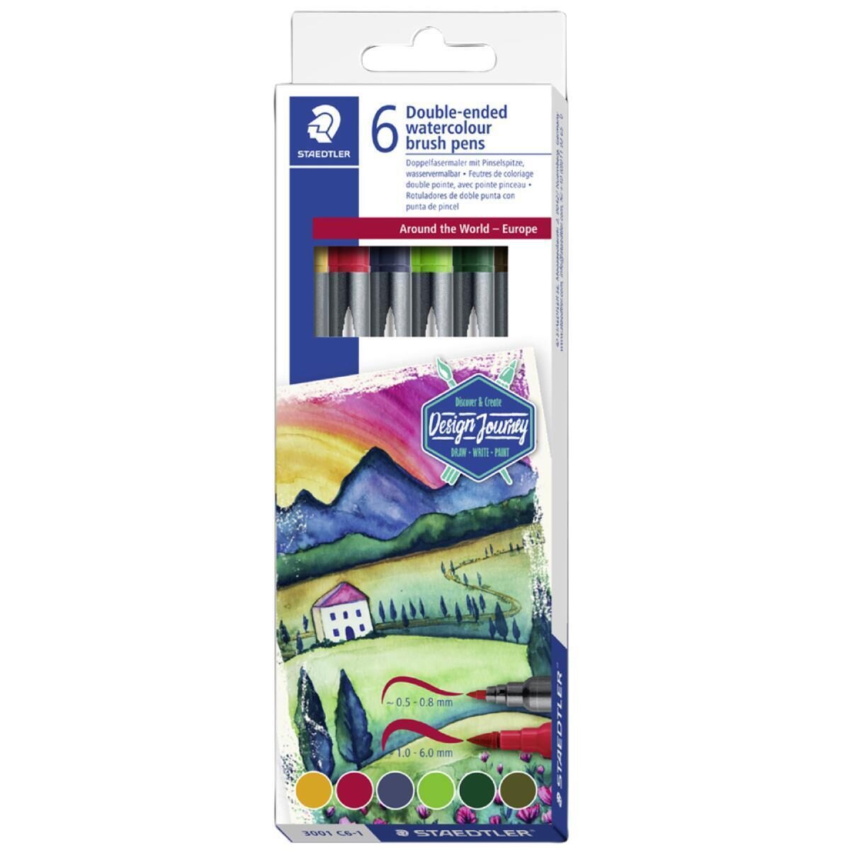 Set 6 carioci - Grafic Duo - 2 capete | Staedtler