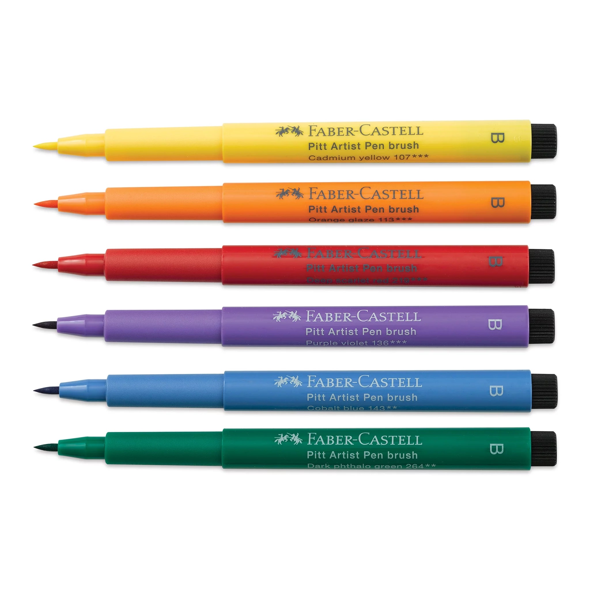 Set 6 carioci - Pitt Artist - Culori de baza | Faber-Castell