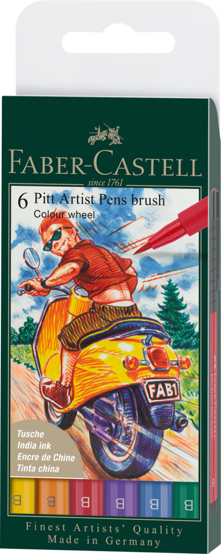 Set 6 carioci - Pitt Artist - Culori de baza | Faber-Castell - 1 | YEO