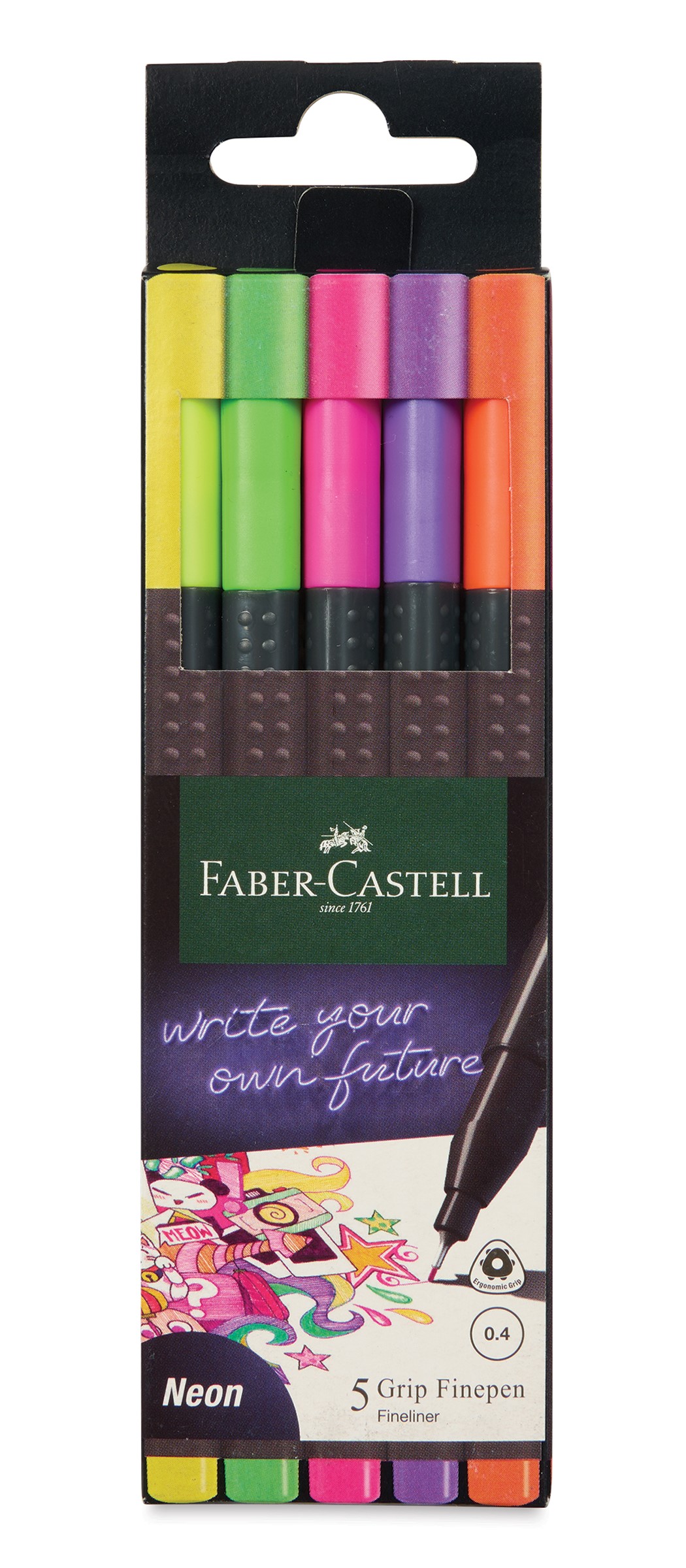 Set 5 linere - Neon | Faber-Castell - 2 | YEO