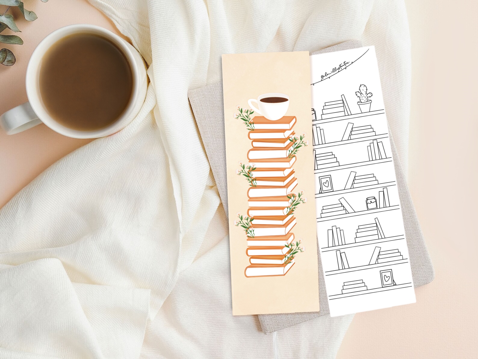 Semn de carte - Doua fete - Reading Tracker | Ale Illustrator - 1 | YEO