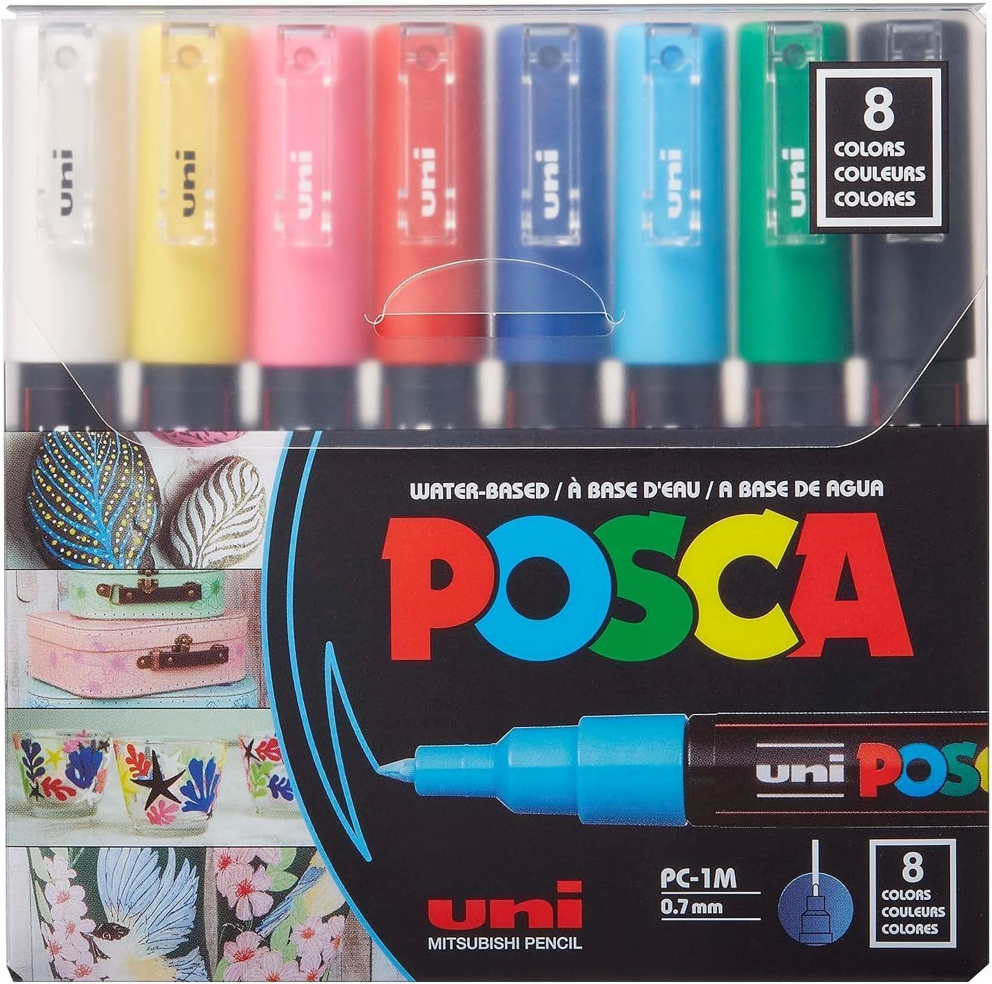 Set 8 markere - Posca PC-1M - Multicolor | Uni