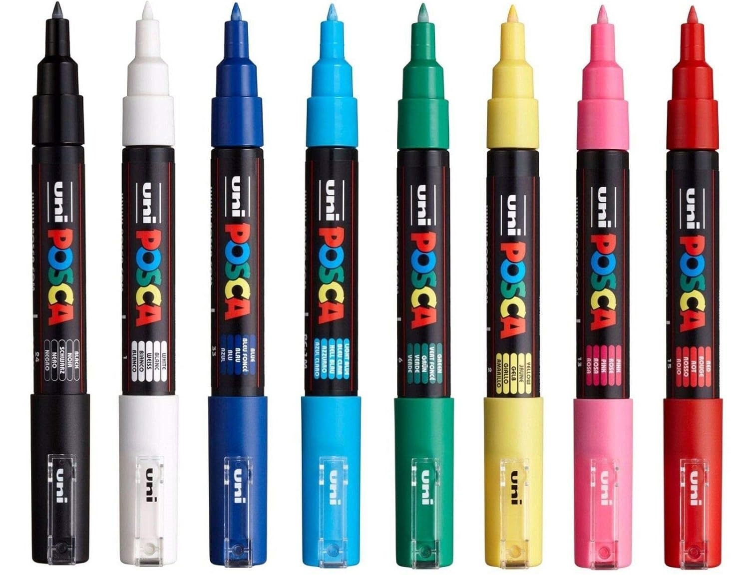 Set 8 markere - Posca PC-1M - Multicolor | Uni - 1 | YEO