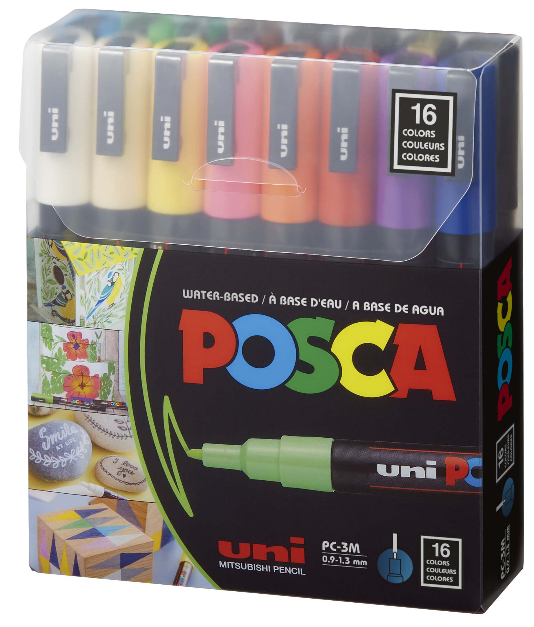 Set 16 markere - Posca PC-3M - Multicolor | Uni - 1 | YEO