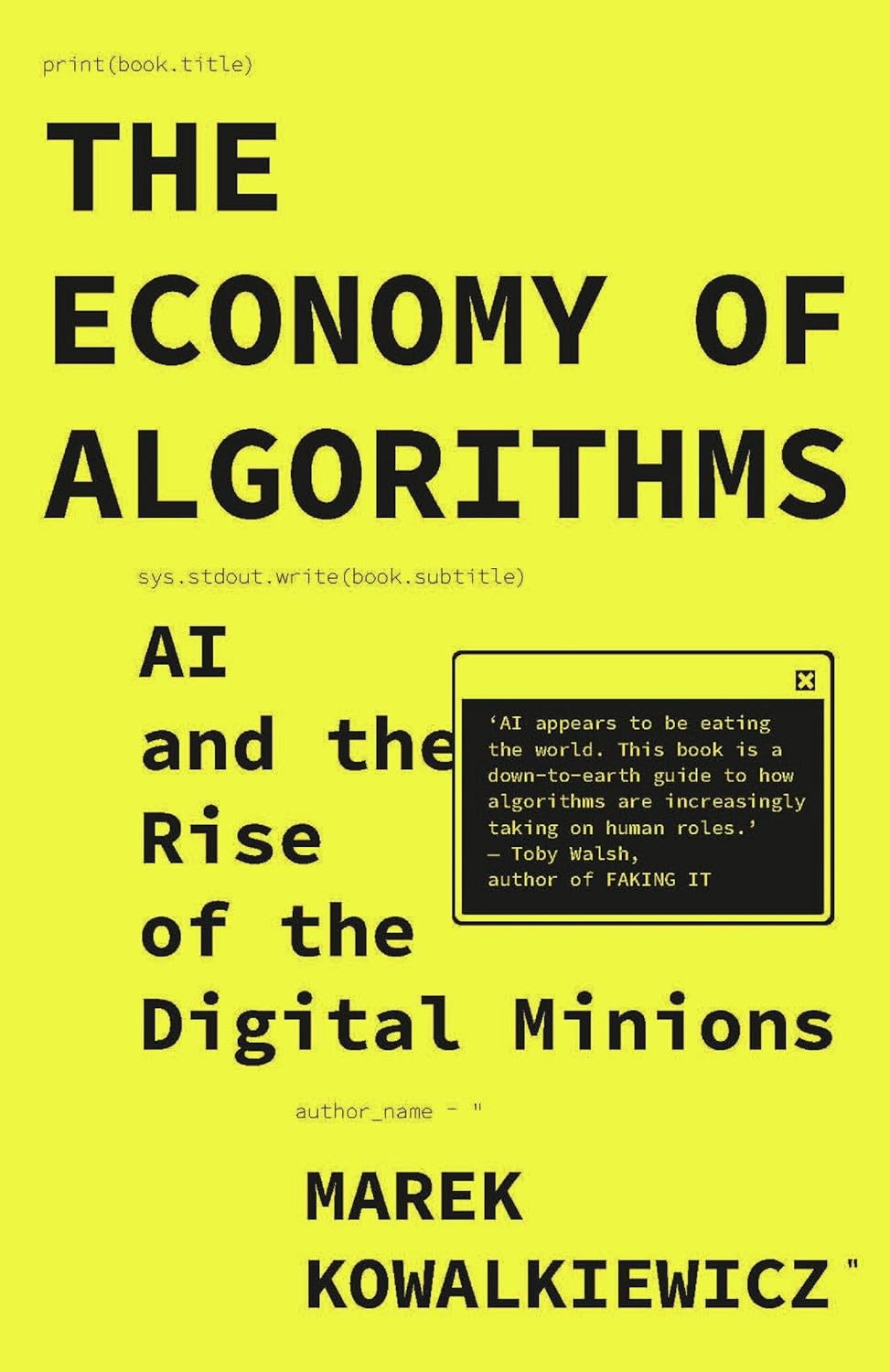 The Economy of Algorithms | Marek Kowalkiewicz