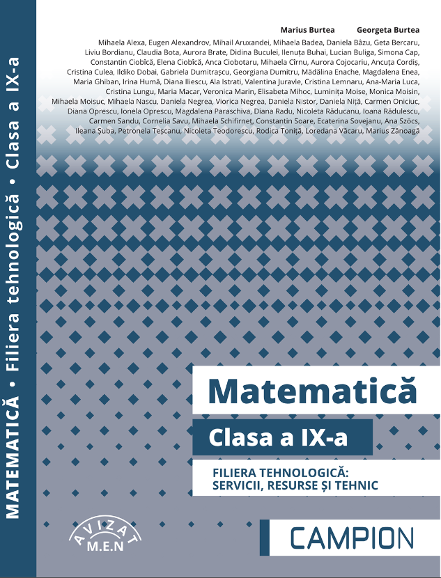 Matematica - Clasa a IX-a, filiera tehnologica | Marius Burtea, Georgeta Burtea