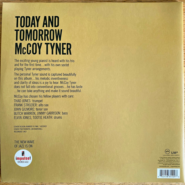 Today And Tomorrow - Vinyl | McCoy Tyner