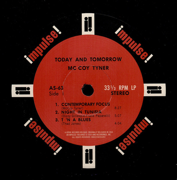 Today And Tomorrow - Vinyl | McCoy Tyner - 1 | YEO