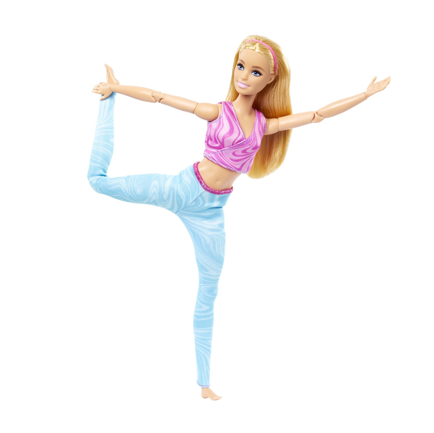 Papusa - Barbie Made to Move - Blonda cu top mov | Mattel - 2 | YEO