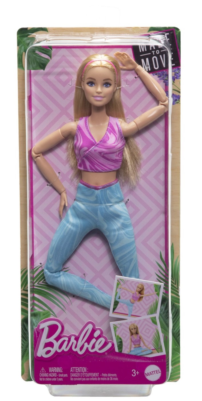 Papusa - Barbie Made To Move - Blonda Cu Top Mov | Mattel