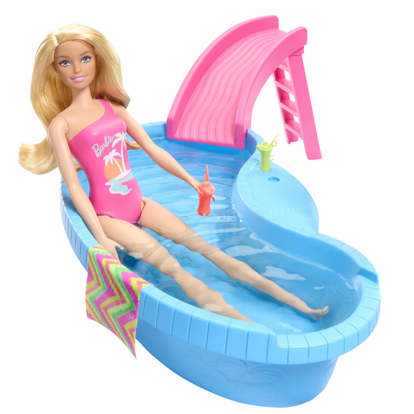 Papusa - Barbie blonda cu piscina | Mattel - 1 | YEO