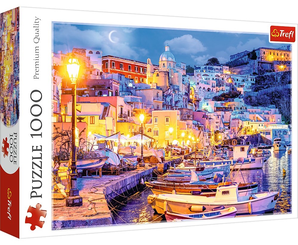 Puzzle 1000 piese - Insula Procida pe timpul noptii | Trefl - 2 | YEO