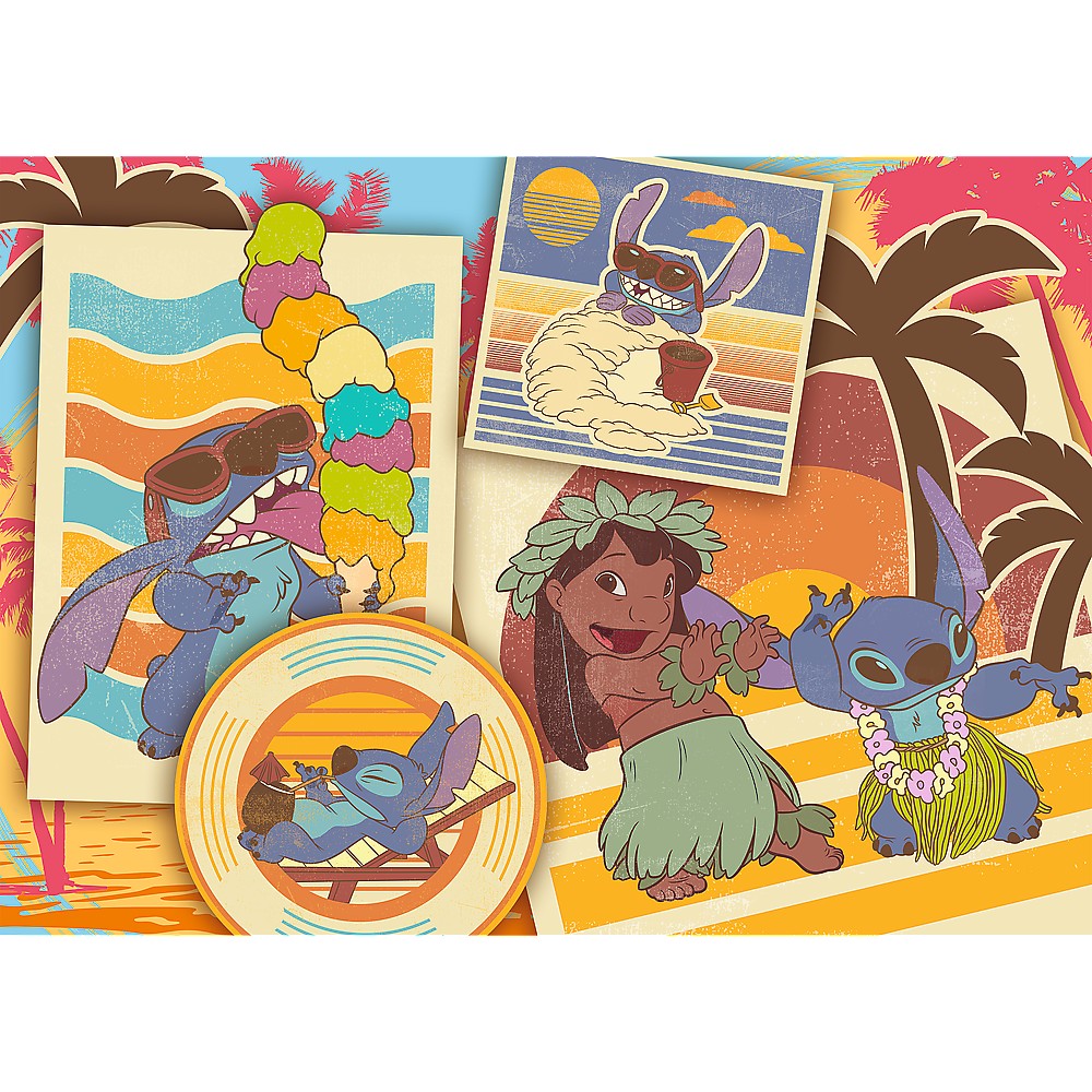 Puzzle 200 piese - Lilo & Stitch - La plaja cu Lilo si Stitch | Trefl