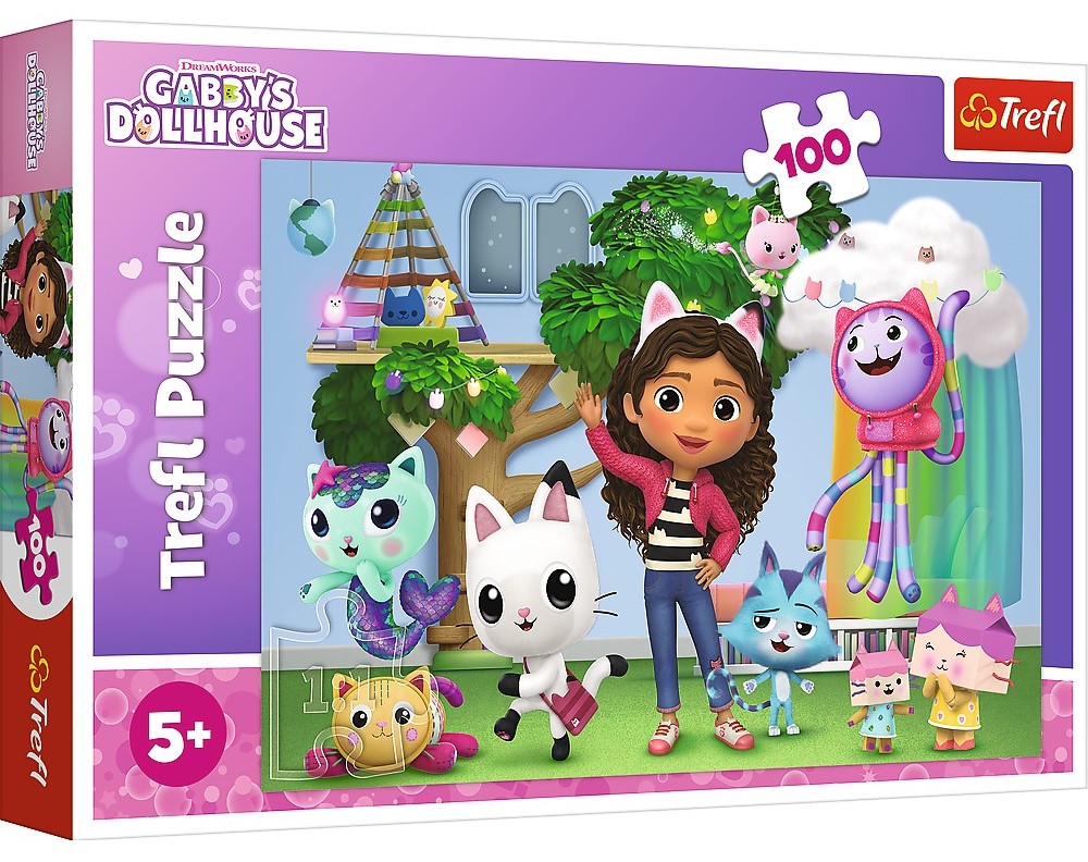 Puzzle 100 piese - Gabby\'s Dollhouse - Prietenii lui Gabby | Trefl - 2 | YEO