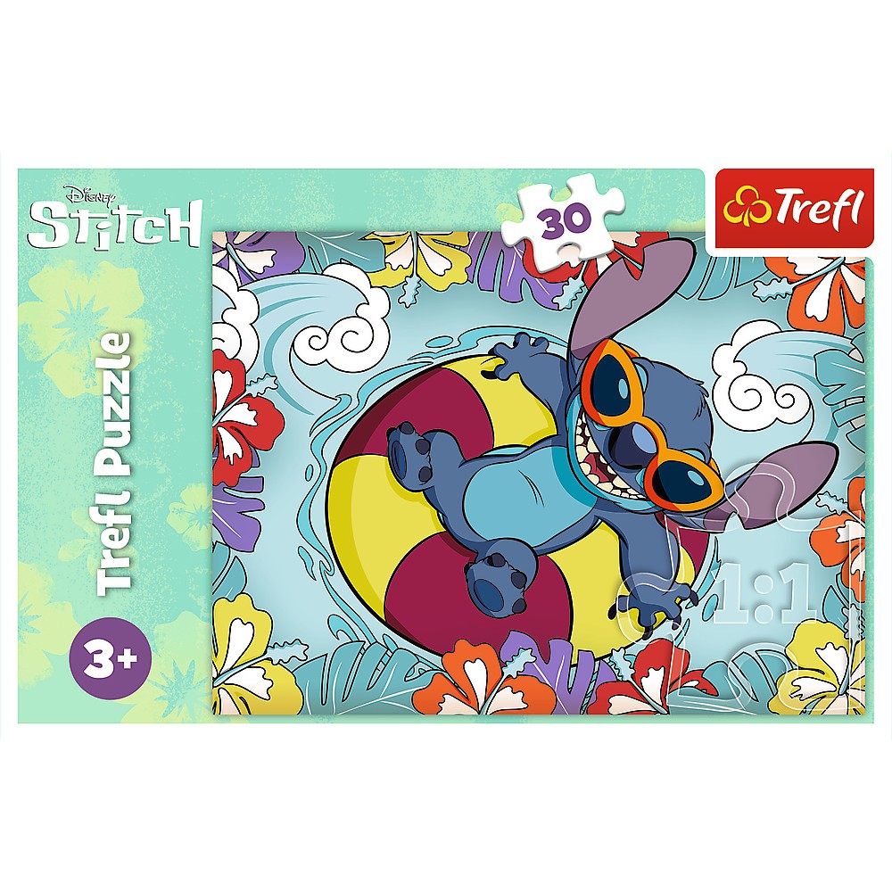 Puzzle 30 piese - Lilo & Stitch - Stitch in vacanta | Trefl - 1
