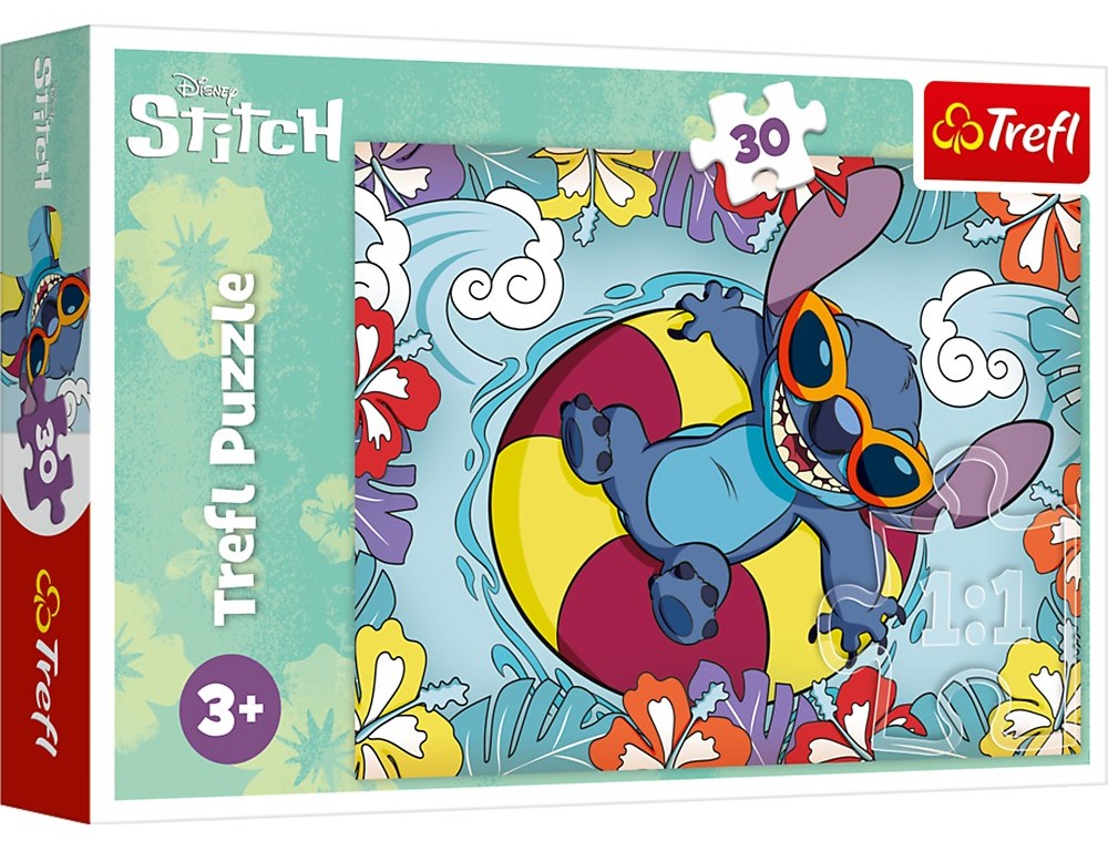 Puzzle 30 piese - Lilo & Stitch - Stitch in vacanta | Trefl - 2