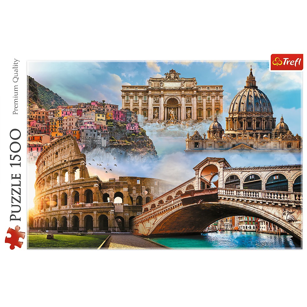 Puzzle 1500 piese - Locuri favorite din Italia | Trefl - 1 | YEO