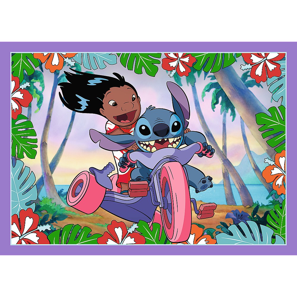 Puzzle 4 in 1 - Lilo & Stitch - Ziua fermecata | Trefl - 2 | YEO